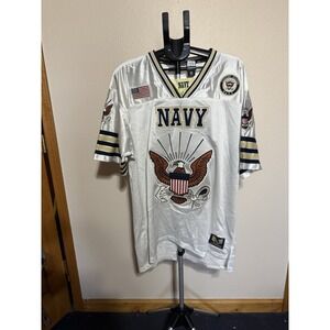 Navy Rapid Dominance Jersey Large White‎ Mesh USA Eagle Football Style